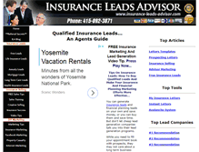 Tablet Screenshot of insurance-leads-advisor.com